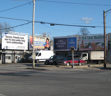 Billboards on One of Cranstons Most Visible Corners